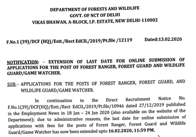 Delhi Forest Guard Recruitment 2020 Notification Out: Check Exam Date_50.1