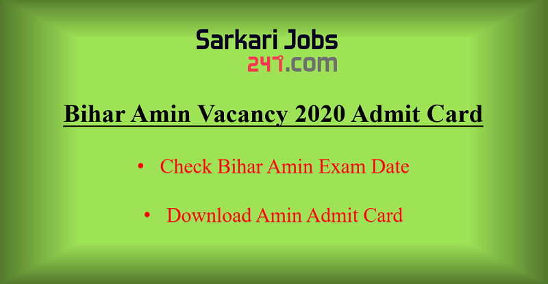 Bihar Amin Admit Card 2020: Download Admit Card here_30.1