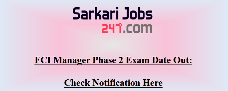 FCI-Manager-phase-2-Exam-Date
