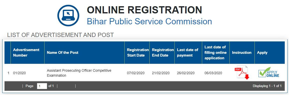 BPSC Assistant Prosecution Officer APO Notification 2020 Out: Last Date Extended_40.1