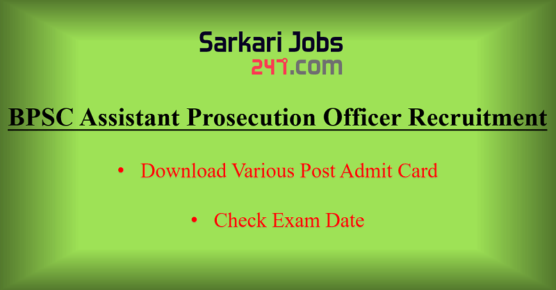 BPSC Assistant Prosecution Officer APO Notification 2020 Out: Last Date Extended_30.1