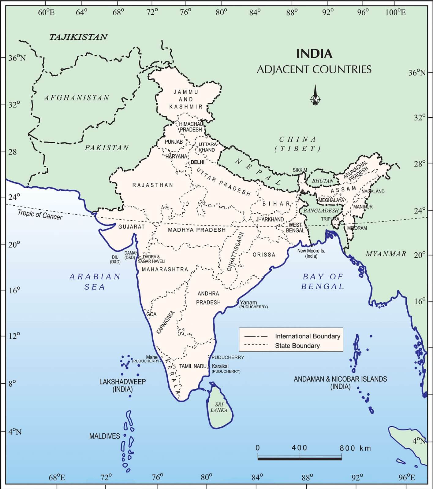 Neighbouring Countries Of India 2020 How Many Neighbouring Countries ...