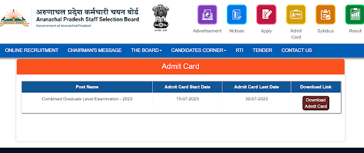APSSB CGL Admit Card 2023 Out, Hall Ticket Download Link 2 APSSB CGL Admit Card 2023 -1