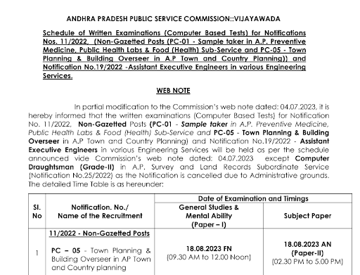 APPSC TPBO Exam Date 2023 Out, Official Exam Date Notice 1 APPSC TPBO Exam Date 2023 Notice