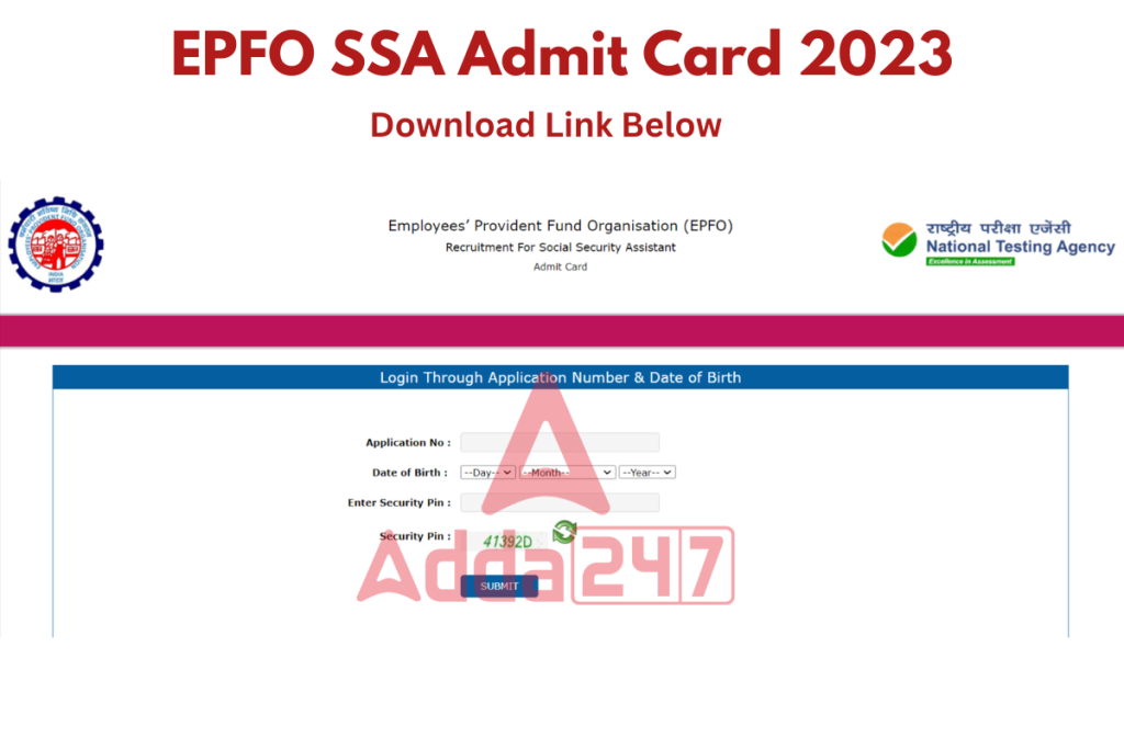 EPFO SSA Admit Card 2023 Out, Download Skill Test Call Letter 3 EPFO SSA Admit Card 2023