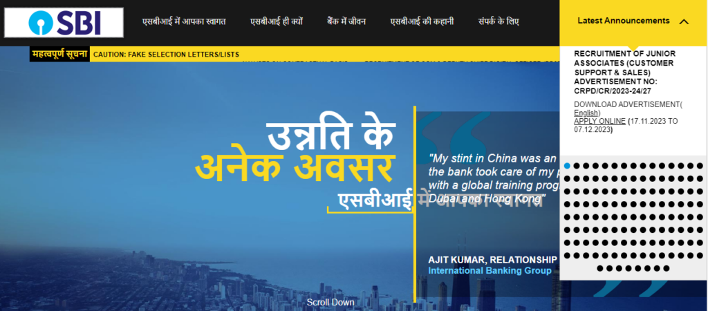 SBI Clerk Apply Online