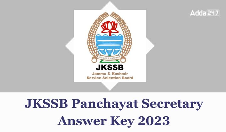 JKSSB Panchayat Secretary Answer Key 2023