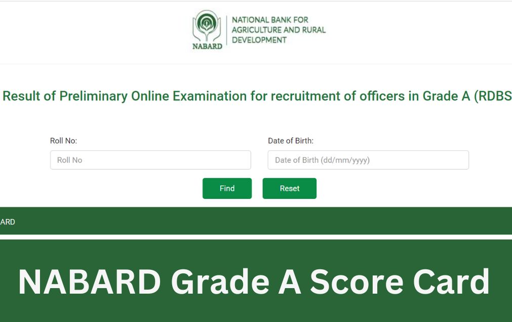 NABARD Grade A Score Card