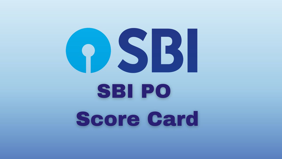 SBI PO Prelims Score Card 2025