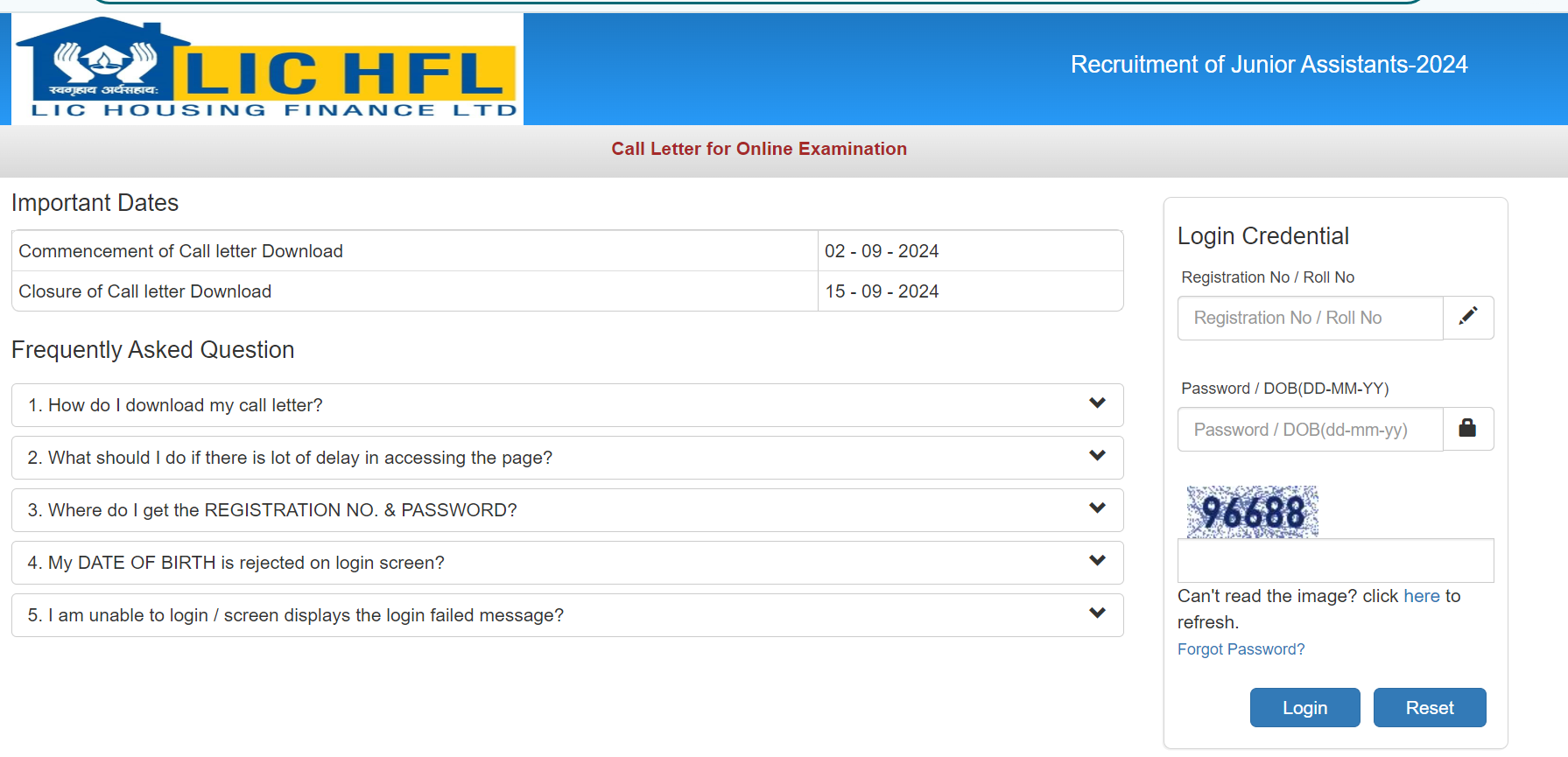 Admit Cards