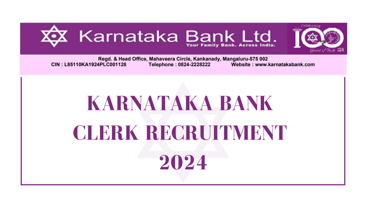 Karnataka Bank Clerk Exam Date 2024