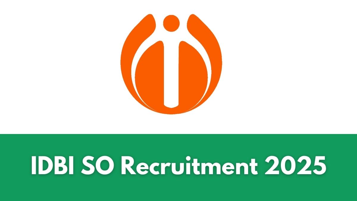 IDBI SO Recruitment 2025