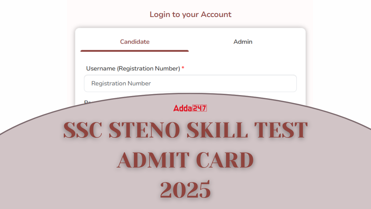 SSC Stenographer Skill Test Admit Card 2025