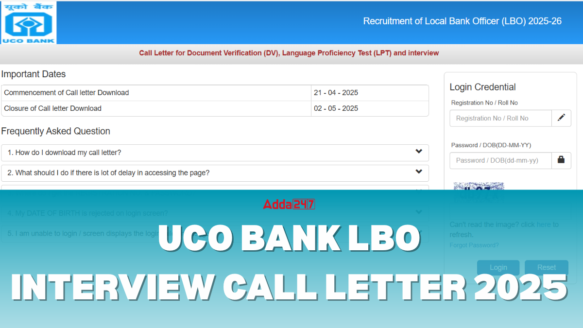 UCO Bank LBO Interview Call Letter 2025
