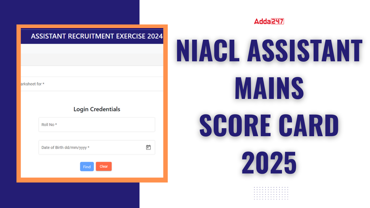 NIACL Assistant Mains Score Card 2025