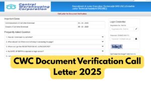 CWC Document Verification Call Letter 2025