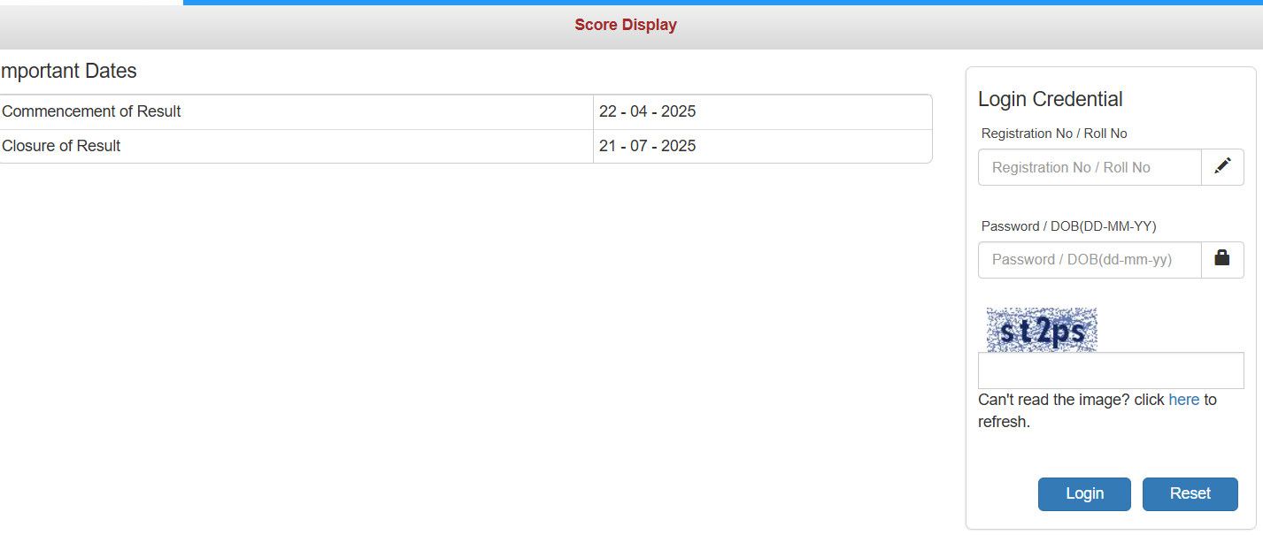 ECGC PO Score Card