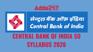 CENTRAL BANK OF INDIA SO SYLLABUS 2026