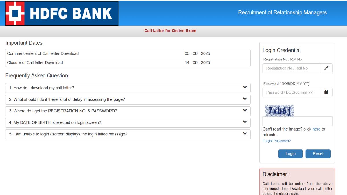 HDFC Bank PO Admit Card 2025
