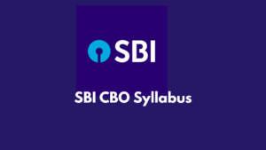 SBI CBO Syllabus