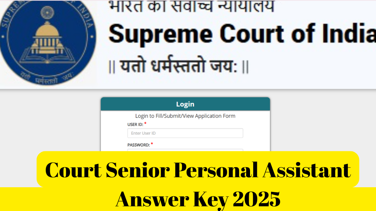 Court Senior Personal Assistant Answer Key 2025