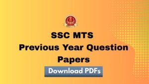 SSC MTS Previous Year Question Paper PDF