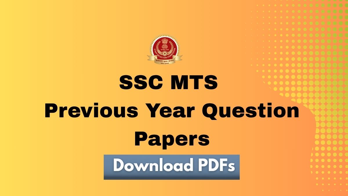 SSC MTS Previous Year Question Paper PDF