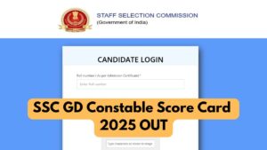 SSC MTS GD Score CARD 2025 Out