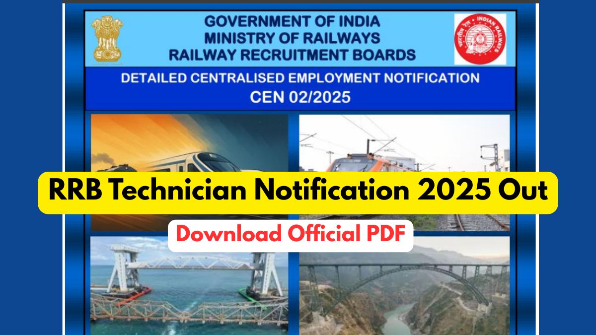 RRB Technician Notification 2025 Out