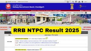 RRB NTPC Result 2025