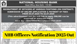 NHB Officers Notification 2025