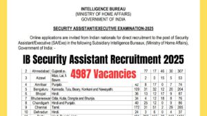 IB Security Assistant Recruitment 2025