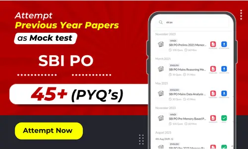 SBI PO Previous Year Question Paper with Solution, Download PDF 5 previous year paper
