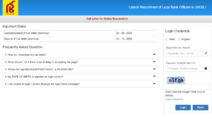 Punjab and Sind Bank LBO Admit Card 202