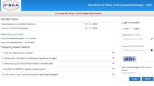 IFSCA Grade A Mains Admit Card 2025