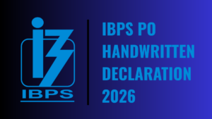 IBPS PO Handwritten Declaration 2026