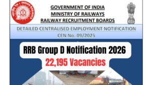 RRB Group D Vacancy 2026 Out, 22,195 Level 1 Posts for 10th Pass Candidates Announced