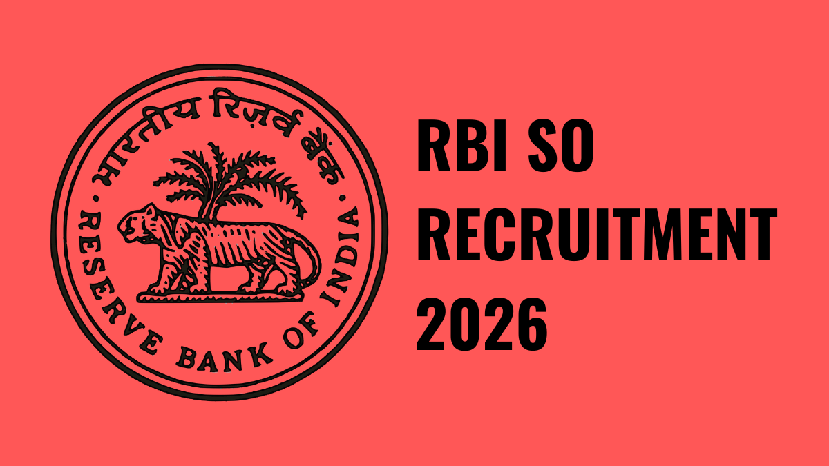 RBI SO Recruitment 2026