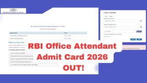 RBI Office Attendant Admit Card 2026 Out, Download Call Letter Link Active