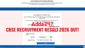 CBSE RECRUITMENT RESULT 2026