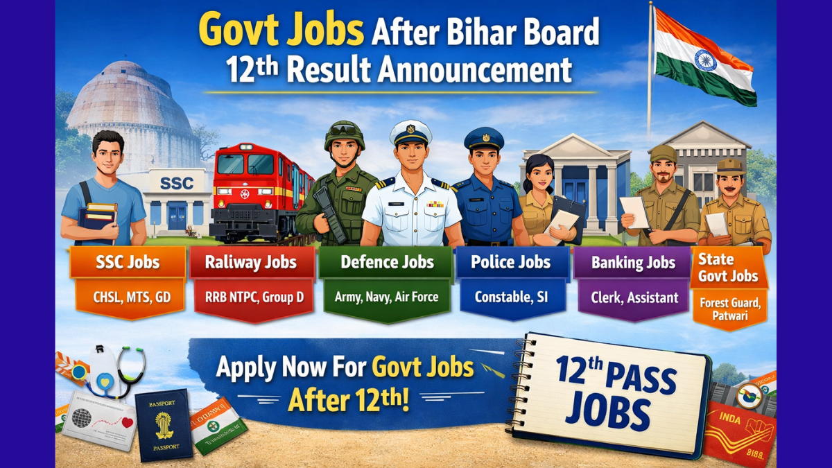 Govt Jobs After Bihar Board 12th Result Announcement