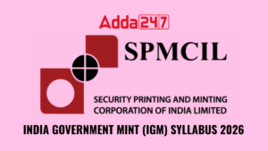 India Government Mint Syllabus