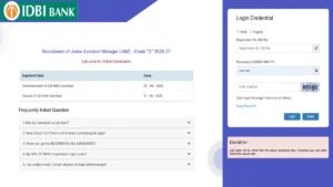 IDBI JAM Admit Card 2026 Out
