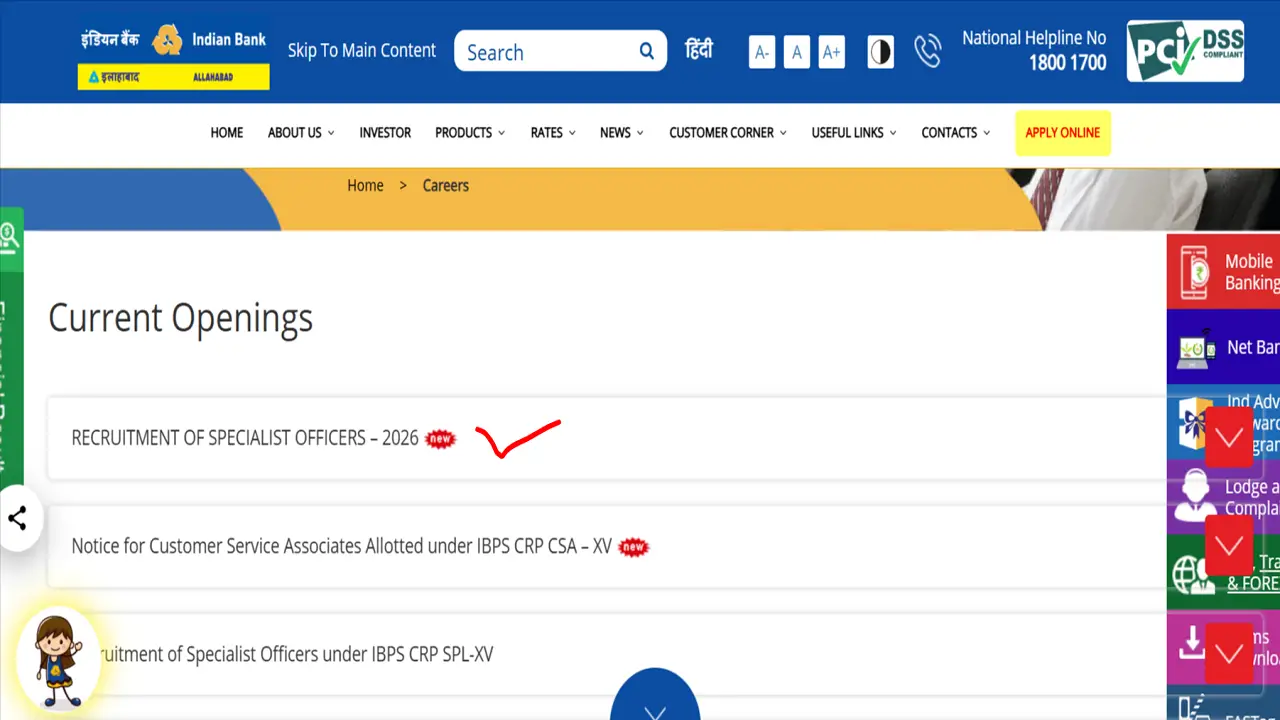 Indian Bank SO Recruitment 2026 Out