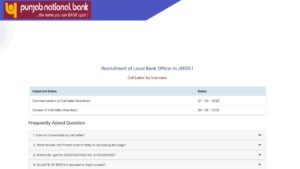 PNB LBO Interview Call Letter 2026 Out, Download Admit Card