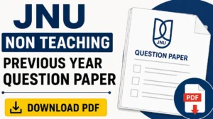JNU Non Teaching Previous Year Question Paper