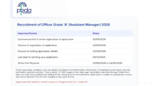PFRDA Grade A Apply Online 2026
