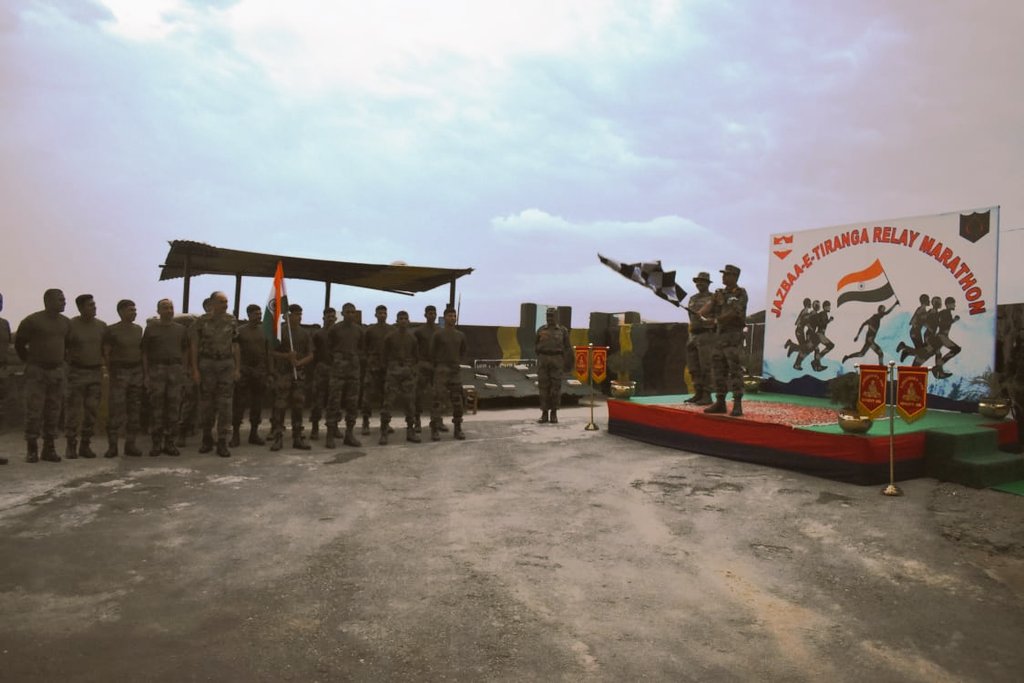 Army organises 400 Km "JAZBAA-E- TIRANGA" Relay Marathon in J&K| ജമ്മു കാശ്മീരിൽ 400 കിലോമീറ്റർ "ജാസ്ബ-ഇ-തിരാംഗ" റിലേ മാരത്തോൺ സൈന്യം സംഘടിപ്പിക്കുന്നു_40.1