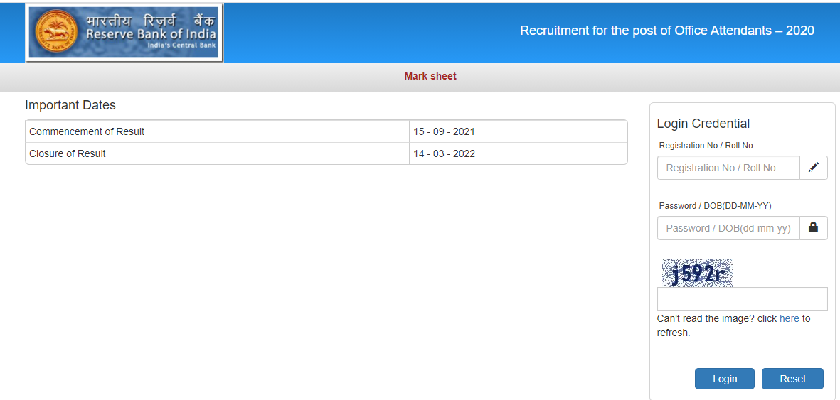 RBI Office Attendant Marks 2021 Out: @rbi.org.in, Check State wise Cut off_50.1