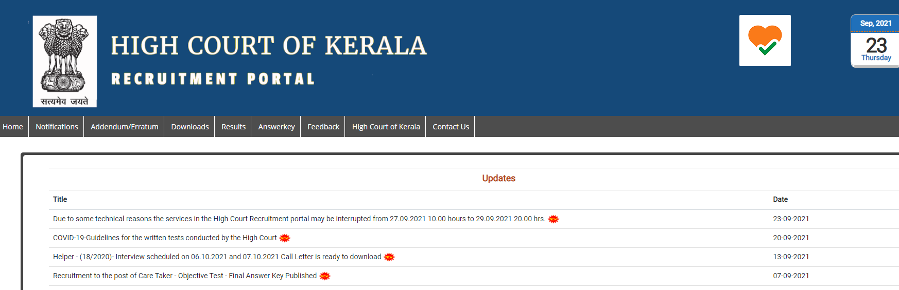 Covid 19 Important Guidelines For Kerala High Court Exams 2022_60.1